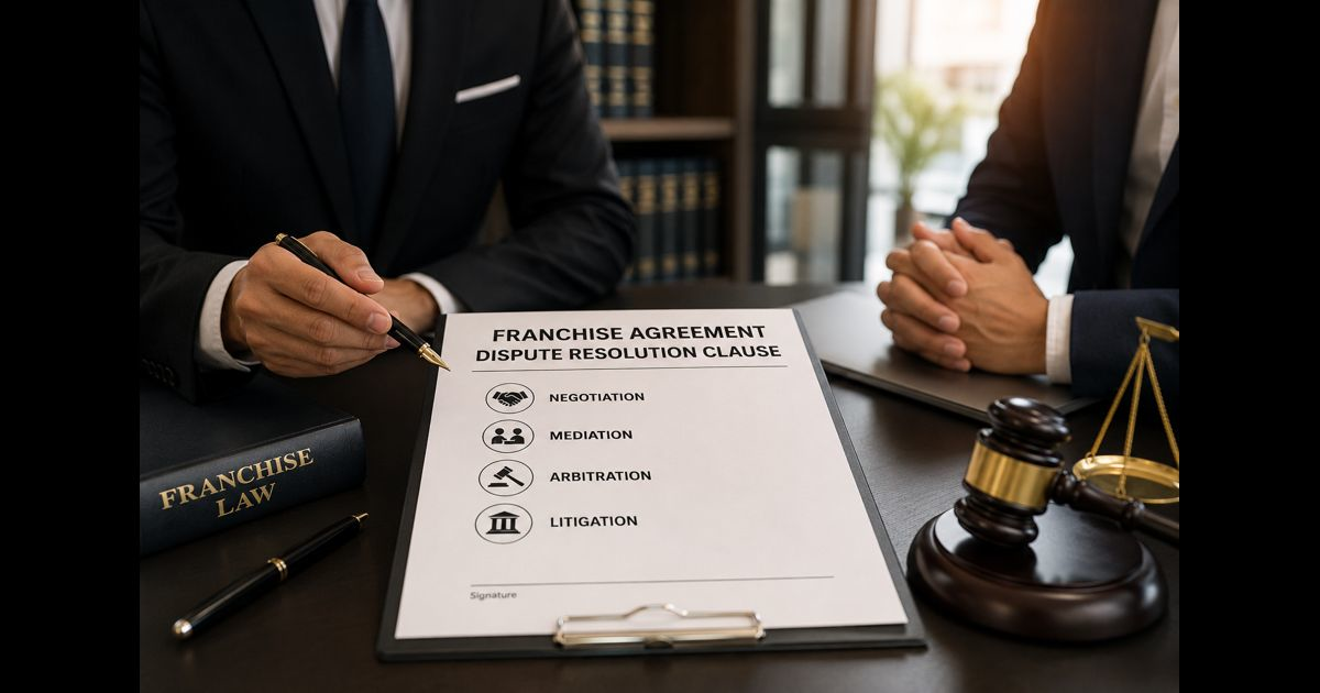 franchise agreement dispute resolution clause